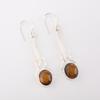 Yellow Tiger's Eye Gemstone 925 Sterling Silver Jewelry Handmade Earrings 1.76" EE-171-26
