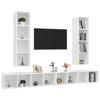 VidaXL Wall-mounted TV Cabinets 4 Pcs White Chipboard