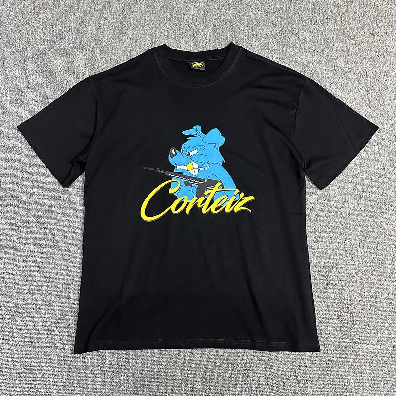 Corteiz Alcatraz Series T-shirts for Men and Women, Short-sleeve Short Sleeve with Lettered Logo Print Crew Neck Loose Casual T-shirt