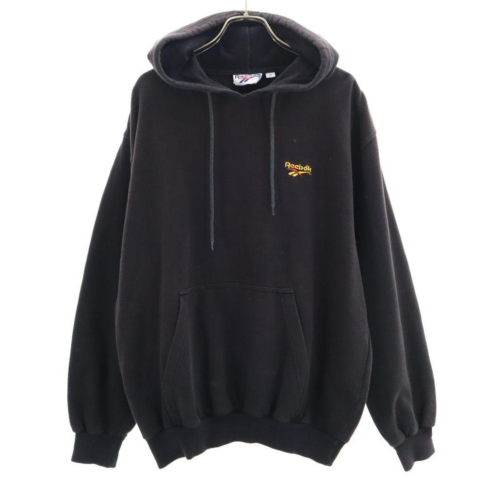 Reebok 90s Old Back logo Long sleeve Sweatshirts 2 black Back brushed Men's Used