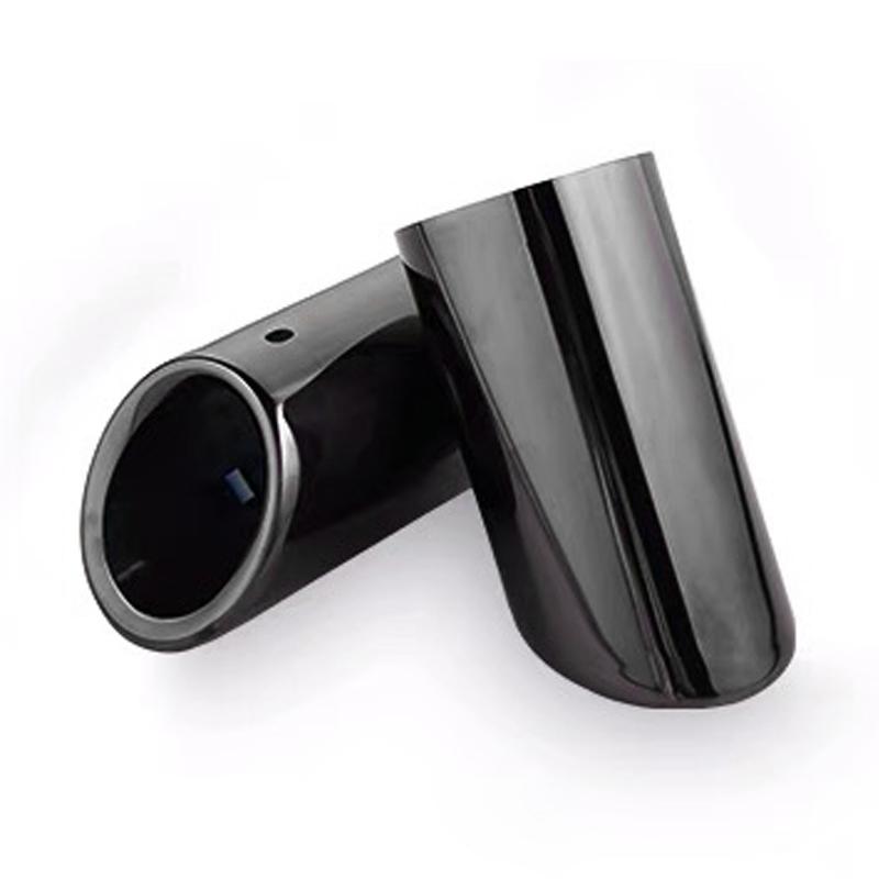 2PCS Car Exhaust Tips For Volkswagen VW Tiguan 2017 2018 2019 MK2 Exhaust Muffler Tail Throat Pipe Trim Accessories Styling