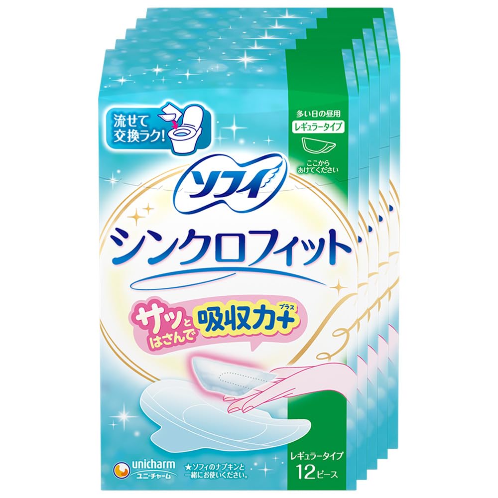 Sofy Synchro Fit x 12-piece 5-pack (Unicharm Sofy)