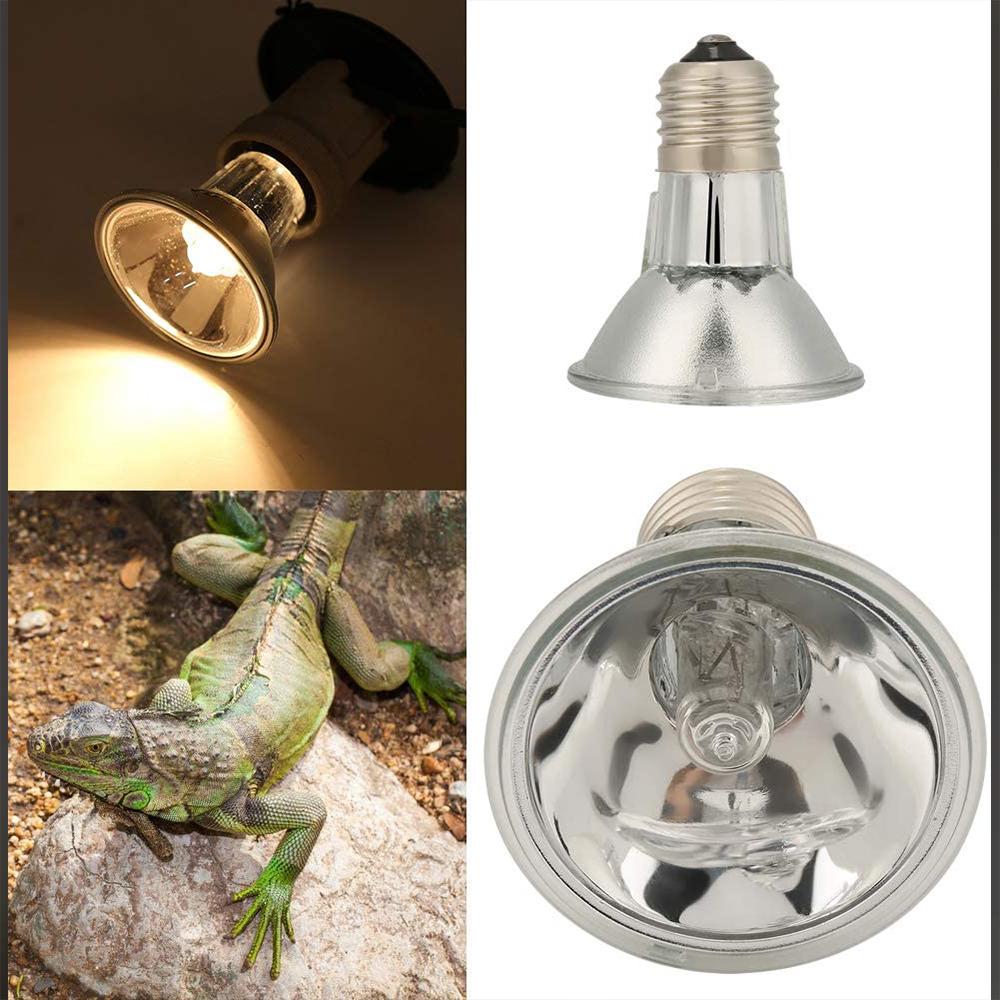 UVA+UVB Reptile Heat Lamp Holder 25/50/75W Full Spectrum Tortoise Light Blub