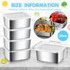 Stainless Steel fresh- keeping container with cover refrigerator container packing box garnish box outdoor picnic Food Storage