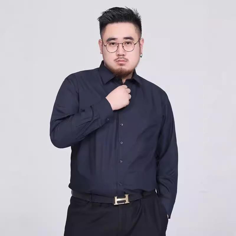 Plus Size Loose Long Sleeve Non Iron Business Formal Shirt For Men