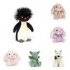 Kreativer Plüschtier-Schlüsselanhänger mit Hasen- und Katzenfiguren für Kinder, Geschenk und Sammlerstück, Spaß
