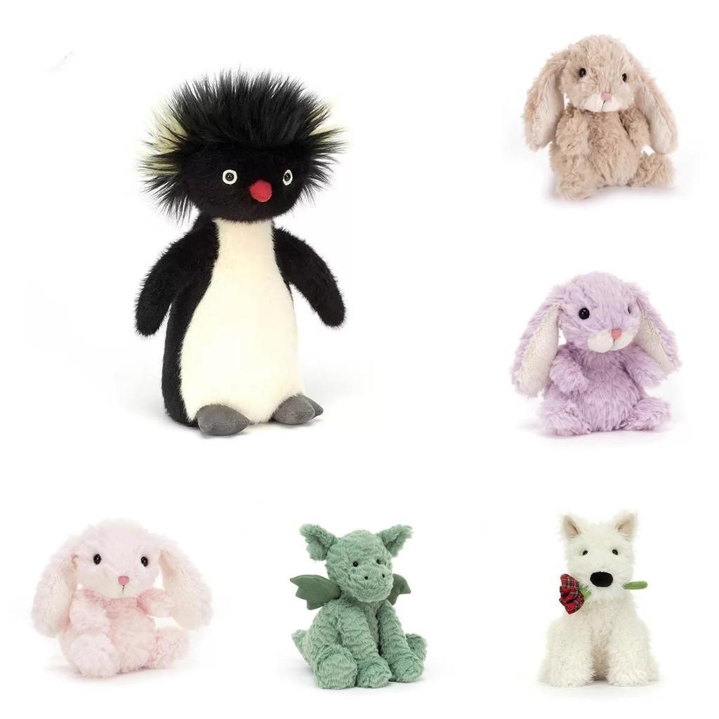 Kreativer Plüschtier-Schlüsselanhänger mit Hasen- und Katzenfiguren für Kinder, Geschenk und Sammlerstück, Spaß