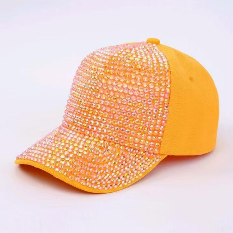 Retro Women's Rhinestone Baseball Cap: Stylish Travel Sunscreen Hat