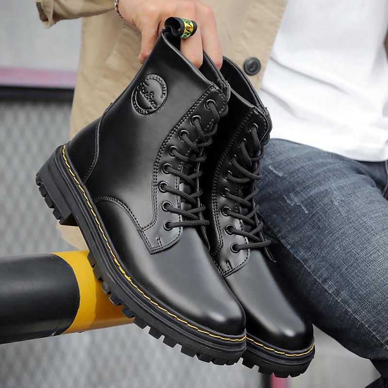 Vysoce kvalitní pánské boty Zimní sníh Teplé Neformální boty Pánské boty Pravá kůže Plyšová kožešina Módní boty Velikost 38-44