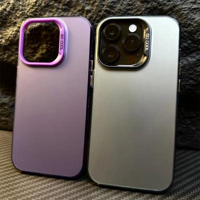 Luxury Laser Metallic Aurora Color Clear Matte Case For iPhone 11 12 13 14 Pro Max Hard Acrylic Shockproof Bumper Cover