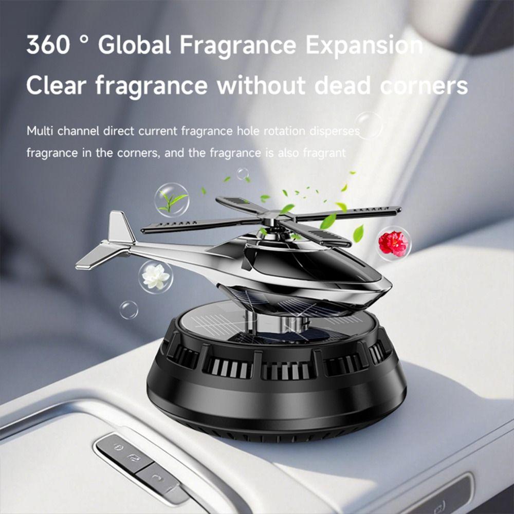 Helicopter Shape Dashboard Ornament Rotating Rotating Car Decor Car Air Freshener  Auto Gift