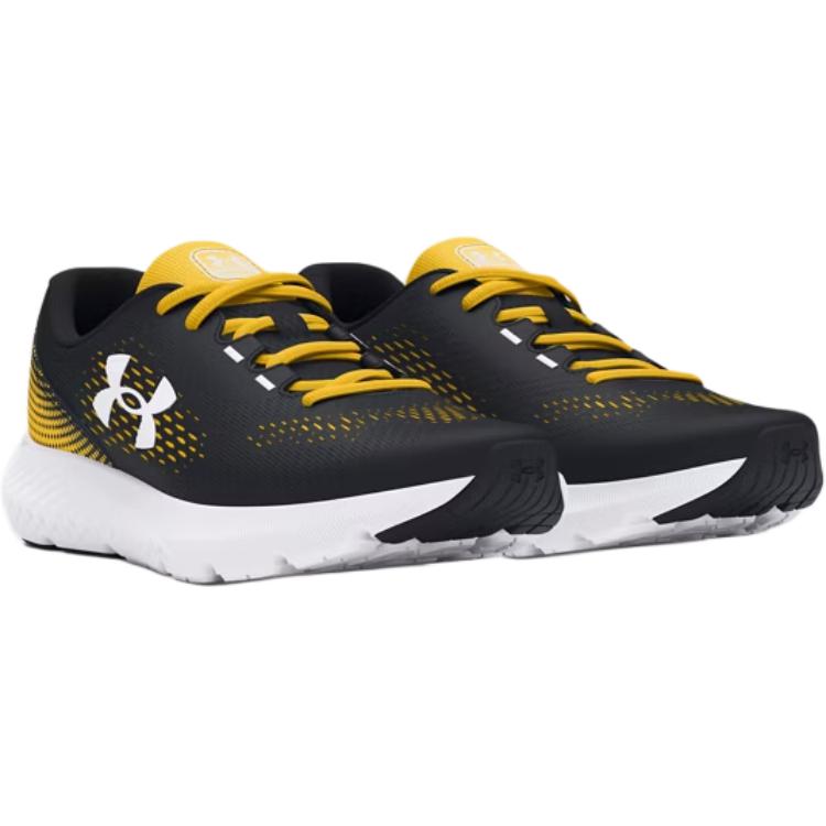 Under Armour Charged Rogue 4 GS Black Taxi Kids Sneakers White 3027106-003