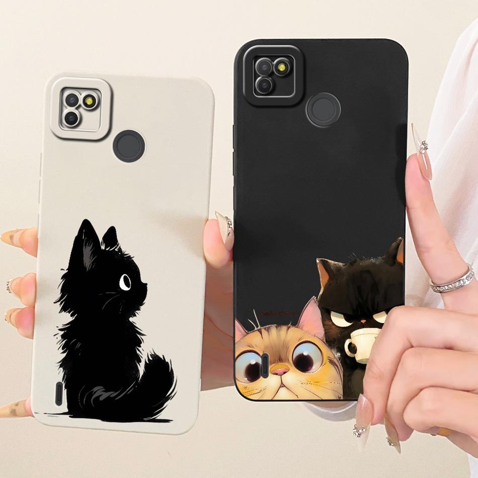 For Tecno Pop 4 LTE / Pop 4 Air Cute Cat Flower Cartoon Phone Case For Tecno Pop4 Lte 4Air Shockproof Soft Silicone Bumpers