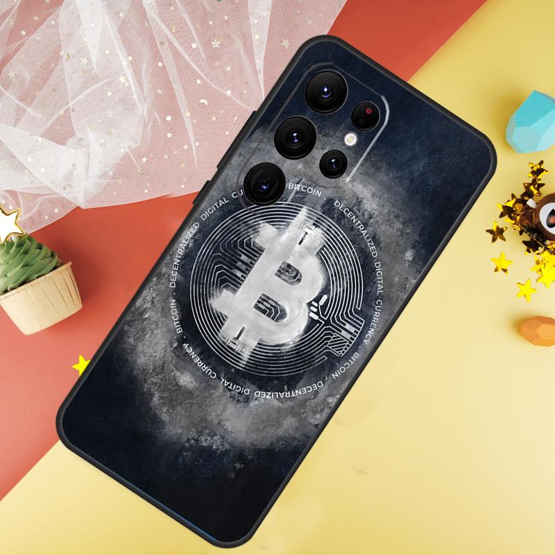 Bitcoin Case For Samsung Galaxy S22 S23 S24 Ultra S8 S9 S10 Plus Note 10 20 Ultra S20 S21 FE Cover