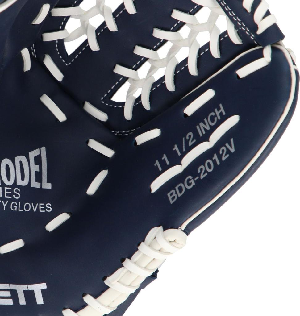 ZETT Catch Ball with Shock Absorbing School Age and BDG2012V Glove, Beginner's, Pads, 11.5-inch (Elementary Up), Left-Handed Throw, Blue,
