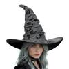 Tall Pointed Cone Top Ripped Tattered Witch Hat Gothic Cosplay Witch Cap  Cosplay Events