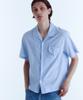 KINETO Open Collar Pocket Shirt_Sky Blue