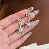 Zircon Snowflake Tassel Earrings: Elegant, High-End Design for Autumn/Winter