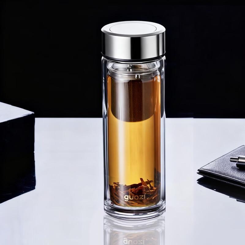 Guozhi Fushan Double-Wall Glass Cup