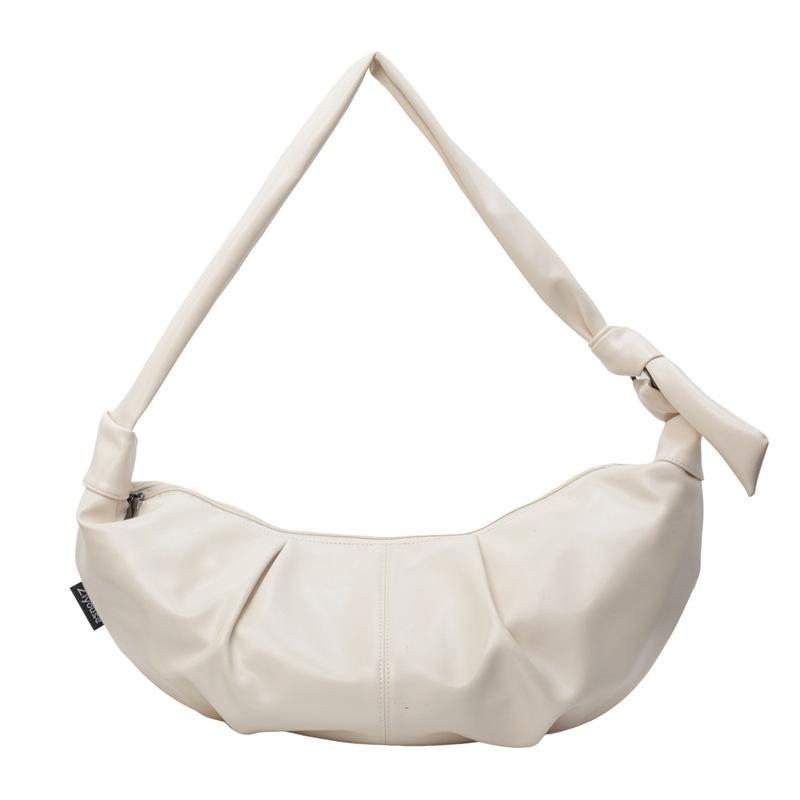 

Женская мягкая кожаная сумка на одно плечо, однотонная сумка через плечо бежевый