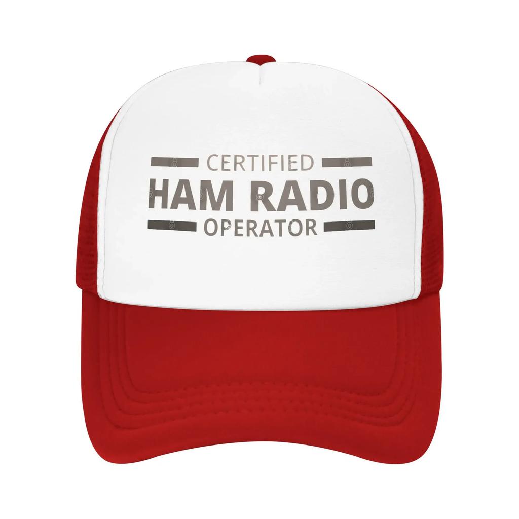 Certified Ham Radio Operator Mesh Golf Hat Caps Outfit For Men Women Adjustable Snapback MeshBack Summer Cooling Hats