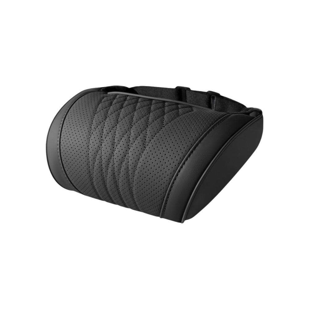 Universal Car Neck Pillow Perforated PU Leather Automotive Head Support Car Interior