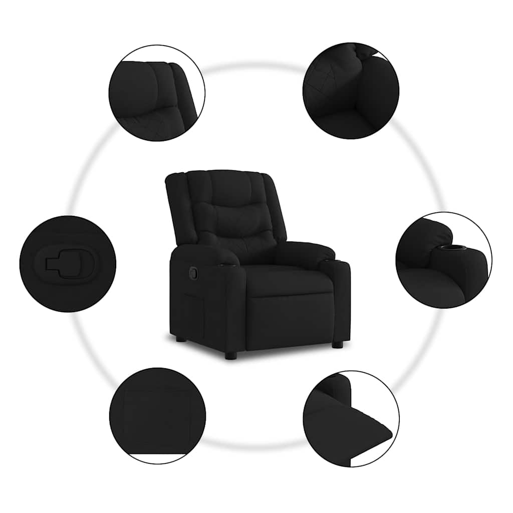 Relax Chair Black Fabric