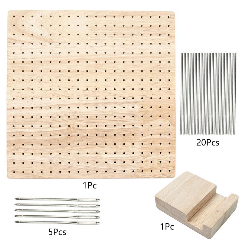 Wooden Blocking Board Granny Square Crochet Board Crafting With 324 Small Holes Blocking Mat Blocking Board For Knitting Crochet