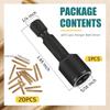 20Pcs 5/16-18x2inch Heavy Duty Carbon Steel Hanger Bolts Double End Bolts Hardware for Outdoor Furniture Installation