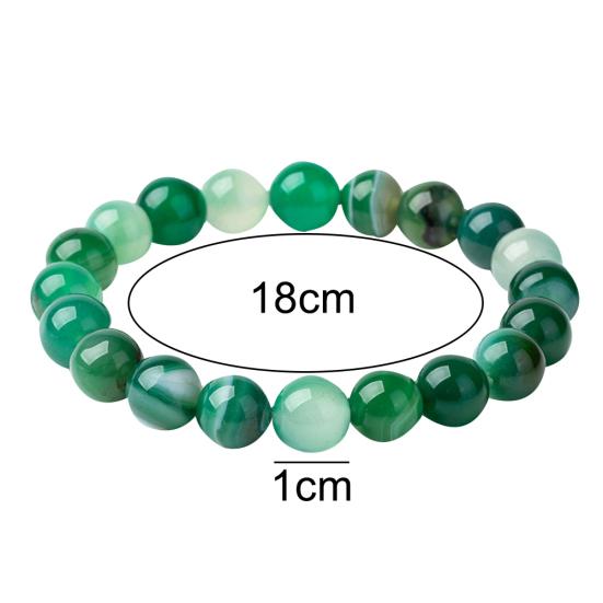 Bracciale da donna con perline in finta agata, catena rotonda, gioielli per amici