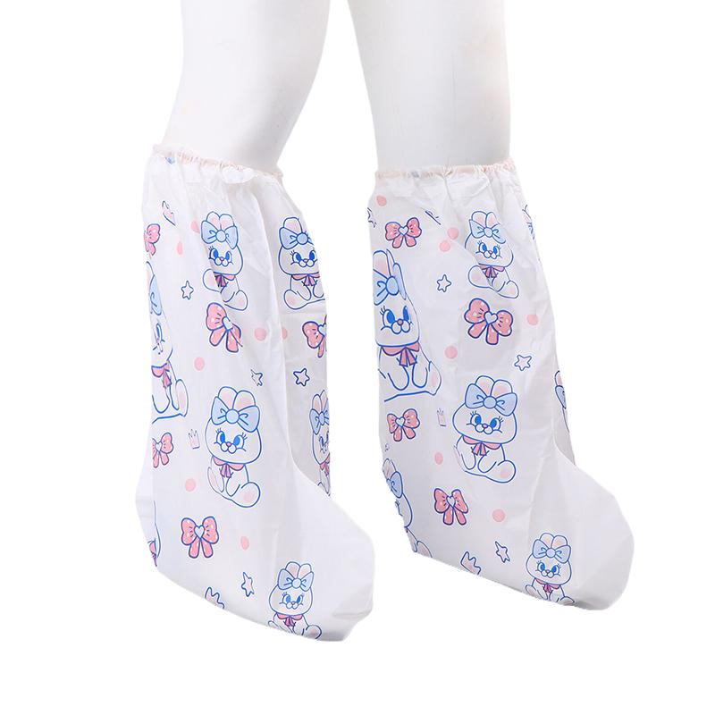 1Pair Cartoon High Waterproof Children'S Shoe Covers Protectors Anti-Slip Rain Proof Long Shoes Cover With Stretchy Cuff