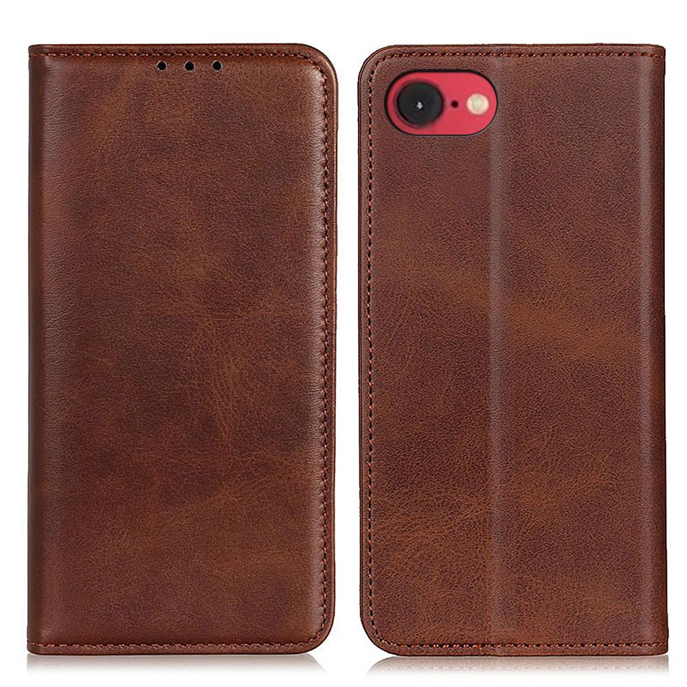 

Чехол для iPhone 16e из спилковой кожи, откидной кошелек, чехол для телефона Coffee