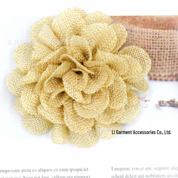 Korean Linen-Style Fabric Flowers for Handmade Hair Accessories, Shoe Decor & Brooches