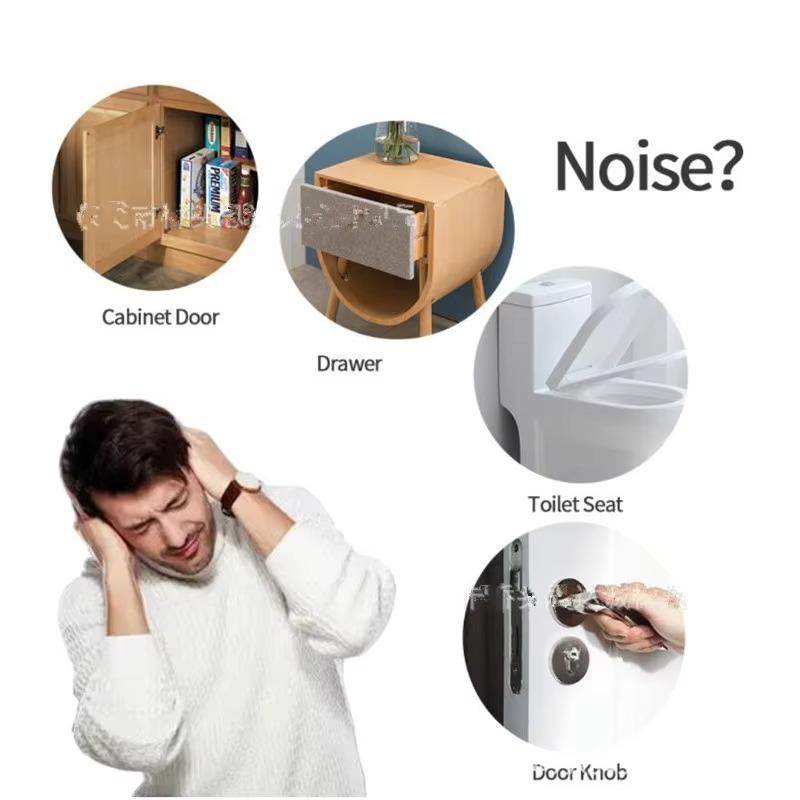 100/200/300Pcs Self Adhesive Door Stopper Rubber Damper Buffer Cabinet Bumpers Silicone Furniture Pads Cushion Protective Pads