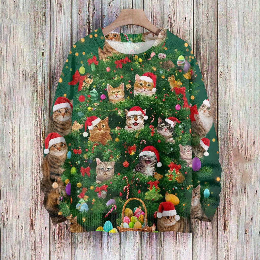 Christmas Sweatshirts For Women Knit Sweater Cute Shirt Fall Crewneck Pullover Tops