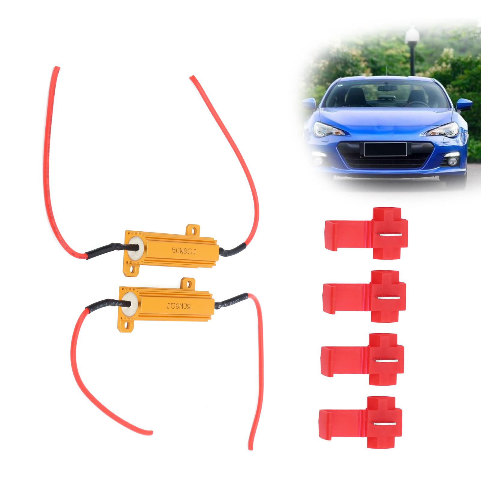 Resistencias De Carga LED 50W 8 Ohm - 2 Piezas, Para Faros, Antiniebla Y Luces De Giro
