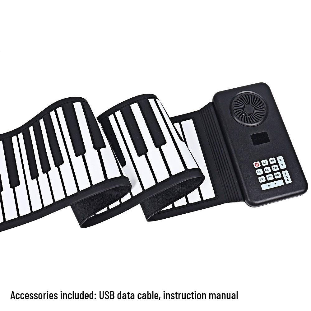 88-Key Portable Silicone Foldable Piano with Speaker