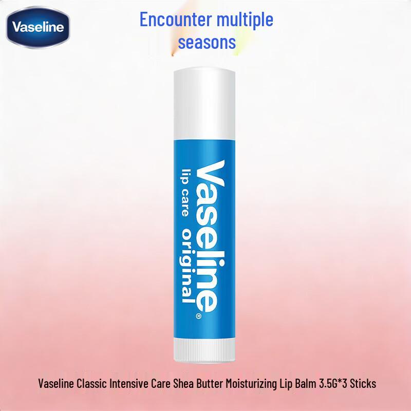 Vaseline Classic Shea Butter Moisturizing Lip Balm (3-Pack)