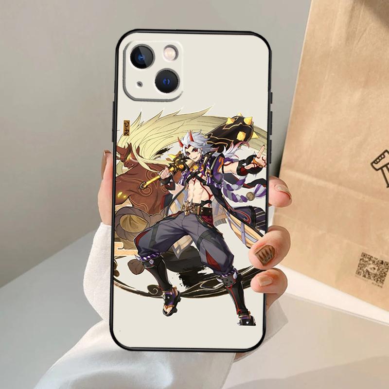 

Genshin Impact Arataki Itto Phone Case For iPhone 17 Air 16 15 14 11 12 13 Pro Max 12 13 mini 15 16 Plus 16e Cover Coque iPhone 16 Plus