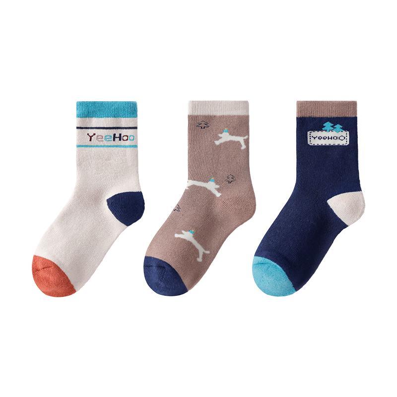 YEEHOO Kids Thermal Anti-Bacterial Mid-Calf Socks L