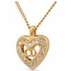 Auth DIOR Necklace CD Logo Heart Motif di6609aa