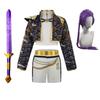 Costume rumi enfants K-POP Chanteuse Cosplay Robe Filles pour Fête d'Anniversaire Halloween Carnaval