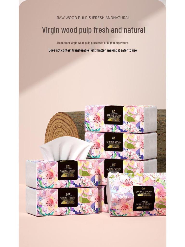 Large Pack Household Facial Tissue and Hand Towel Set for Mother & Baby