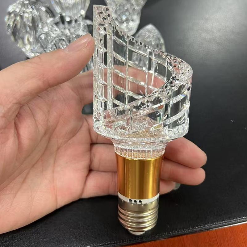 1Pcs E27 Holder Mini Pendant Light Acrylic Crystal Led Bulb Chandelier Fairy Lamp For Bedroom/Kitchen Decoration