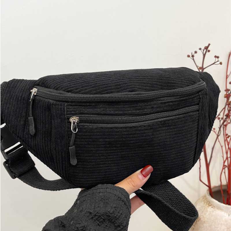 Damen Taillentasche Cord Student Schulterhandtasche Crossbody Brusttasche Bauchtasche Mode Handy Tasche für Frauen Hüfttasche