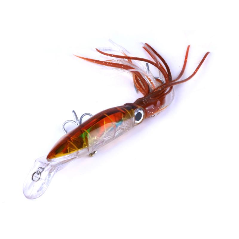 14cm Plastic Squid Tape Crankbait With Tassel Fishing Lures Tackle Fishing Bait