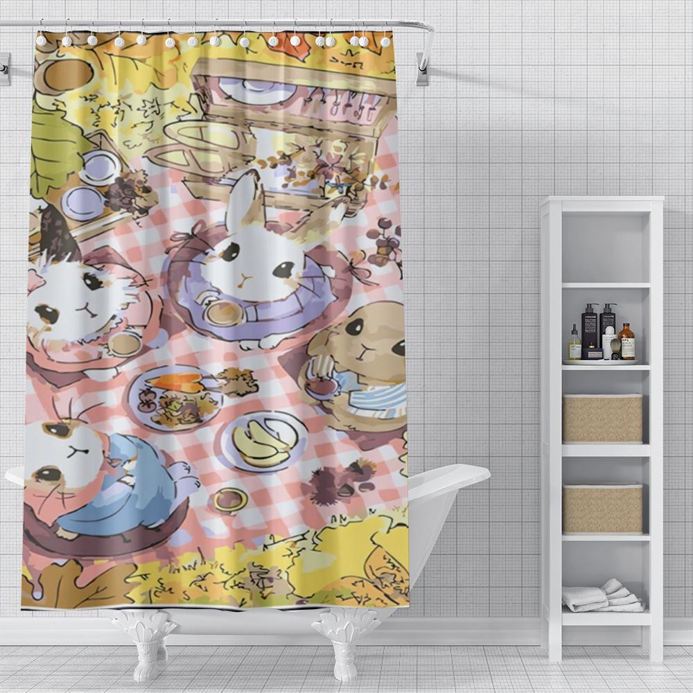 Home Duschvorhänge Für Badezimmer Landschaft Tiere Wasserdichter Stoff Badezimmervorhänge Moderner Duschvorhang 180X200 240X200
