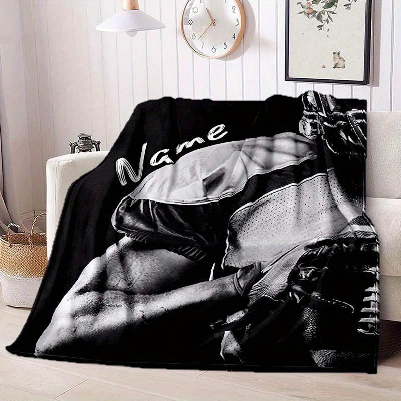 Rugby Player Customize Your Name Blanket Warm Comfortable And Soft Blankets Are Suitable For Home Lunch Break Blanket Office Sofa Sofa Gift To