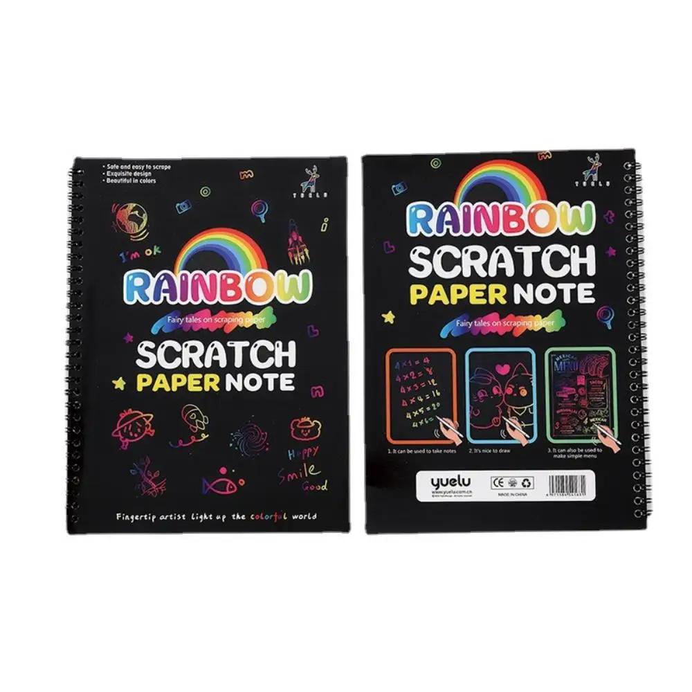 Rainbow Magic Children's Scratch Paper Set Art Colorful Scratch Drawing Toy Color Drawing Book Children's DIY Graffiti Book