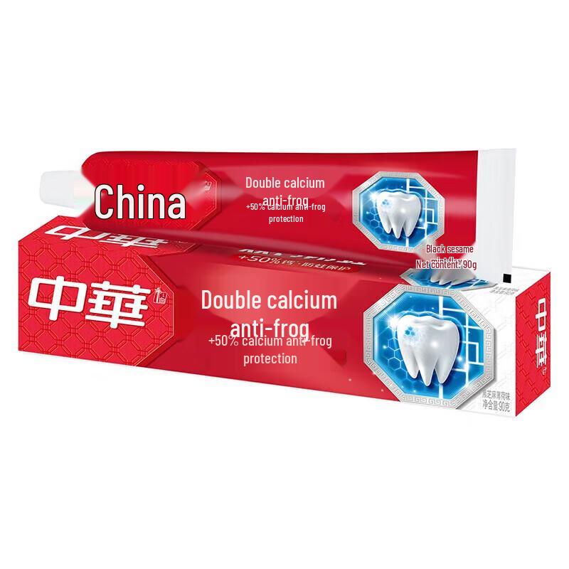 Zhonghua Double Calcium Anti-Cavity Fruit Flavor Toothpaste, 2x90g